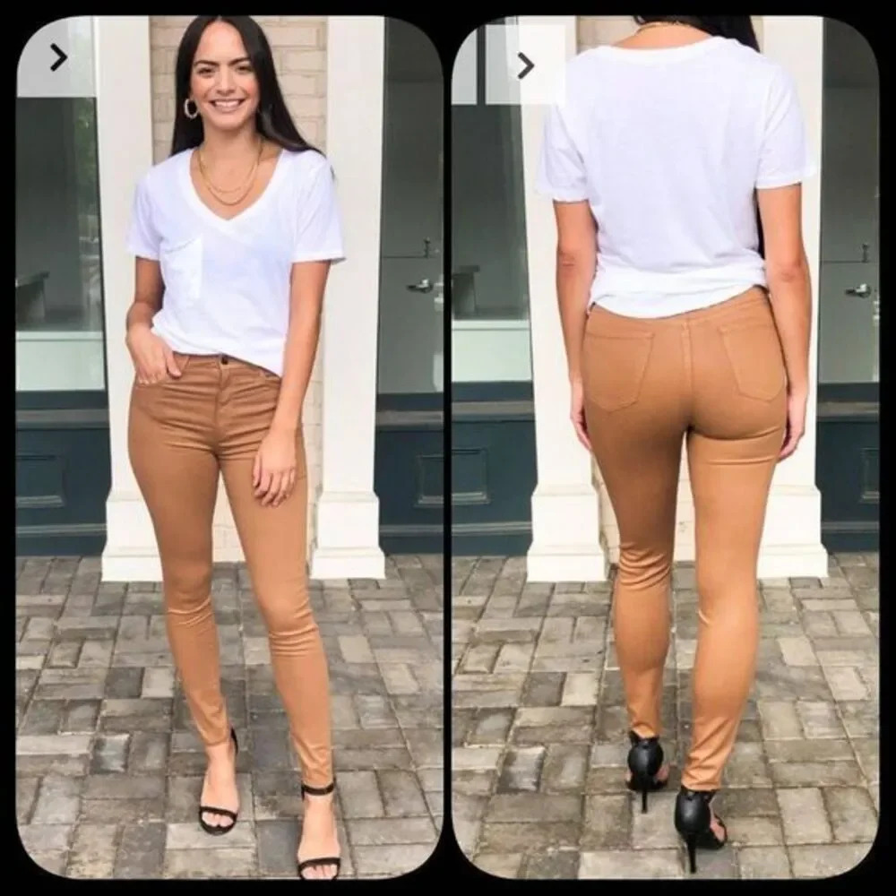 JOES JEANS "THE CHARLIE" HIGH RISE SKINNY COATED ANKLE- MAPLE SIZE 24